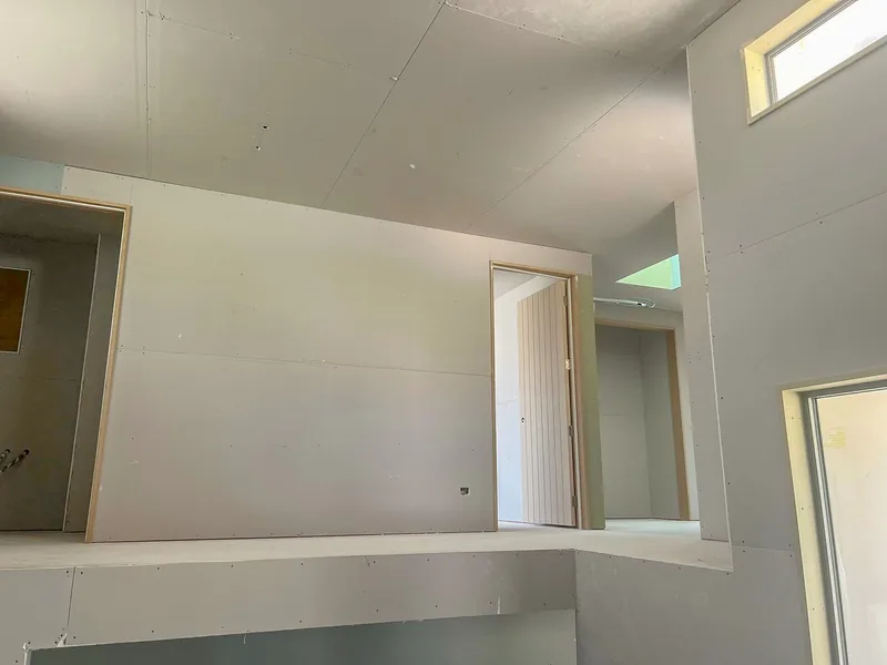 Plasterboard installation for a new build in Rolleston
